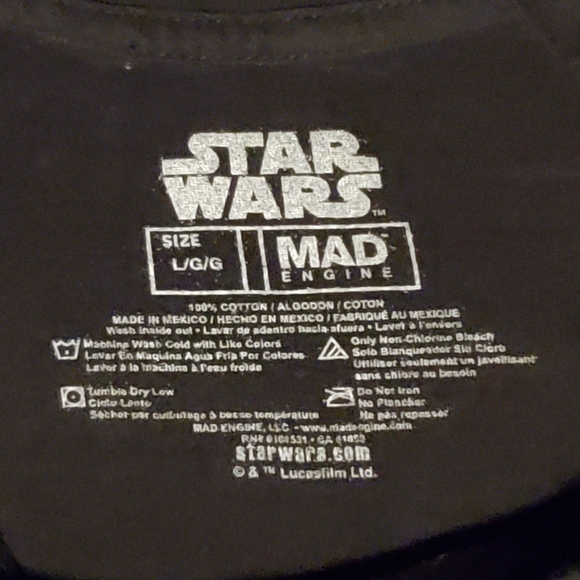 STAR WARS Large Empire T-shirt Darth Vader, Boba Fett, Stormtroopers, Death Star - Picture 4 of 4